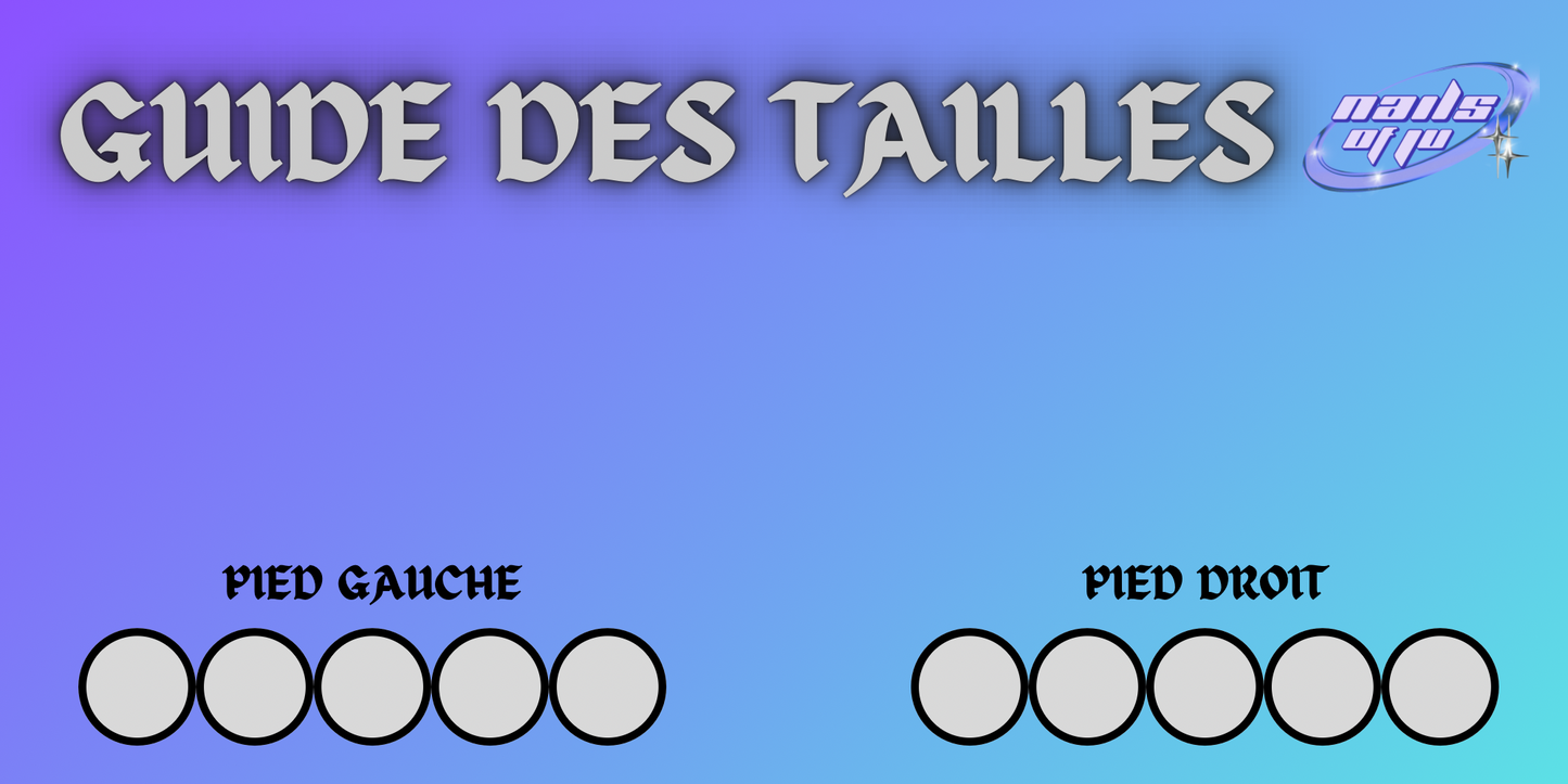 GUIDE DES TAILLES PIEDS